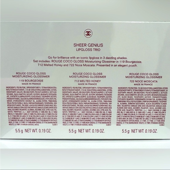 CHANEL Gift Set SHEER GENIUS Lipgloss Trio - Picture 2 of 10